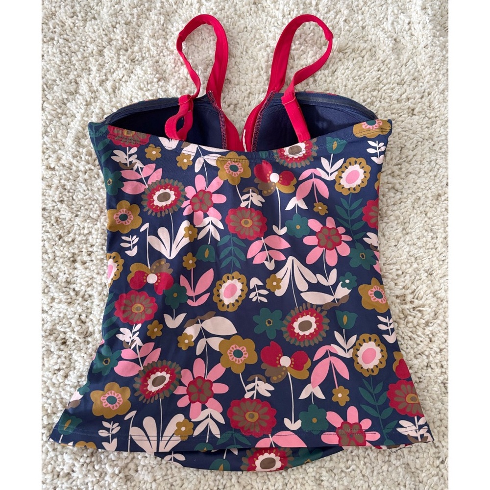NWOT Boden Swim Tankini Floral Top Size 8 - Picture 2 of 8